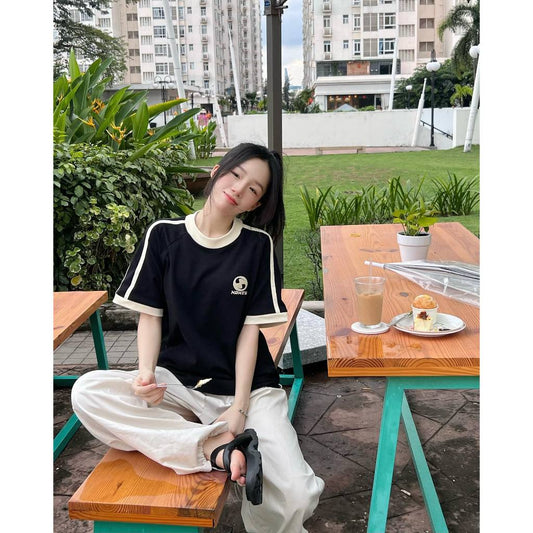 Now Saigon Line Boxy Raglan Tee