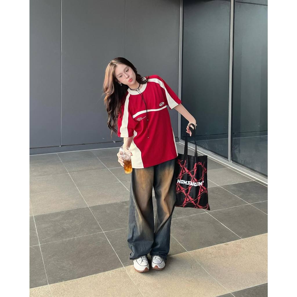 Now Saigon Needs Of Wisdom Mixed Boxy Raglan Tee