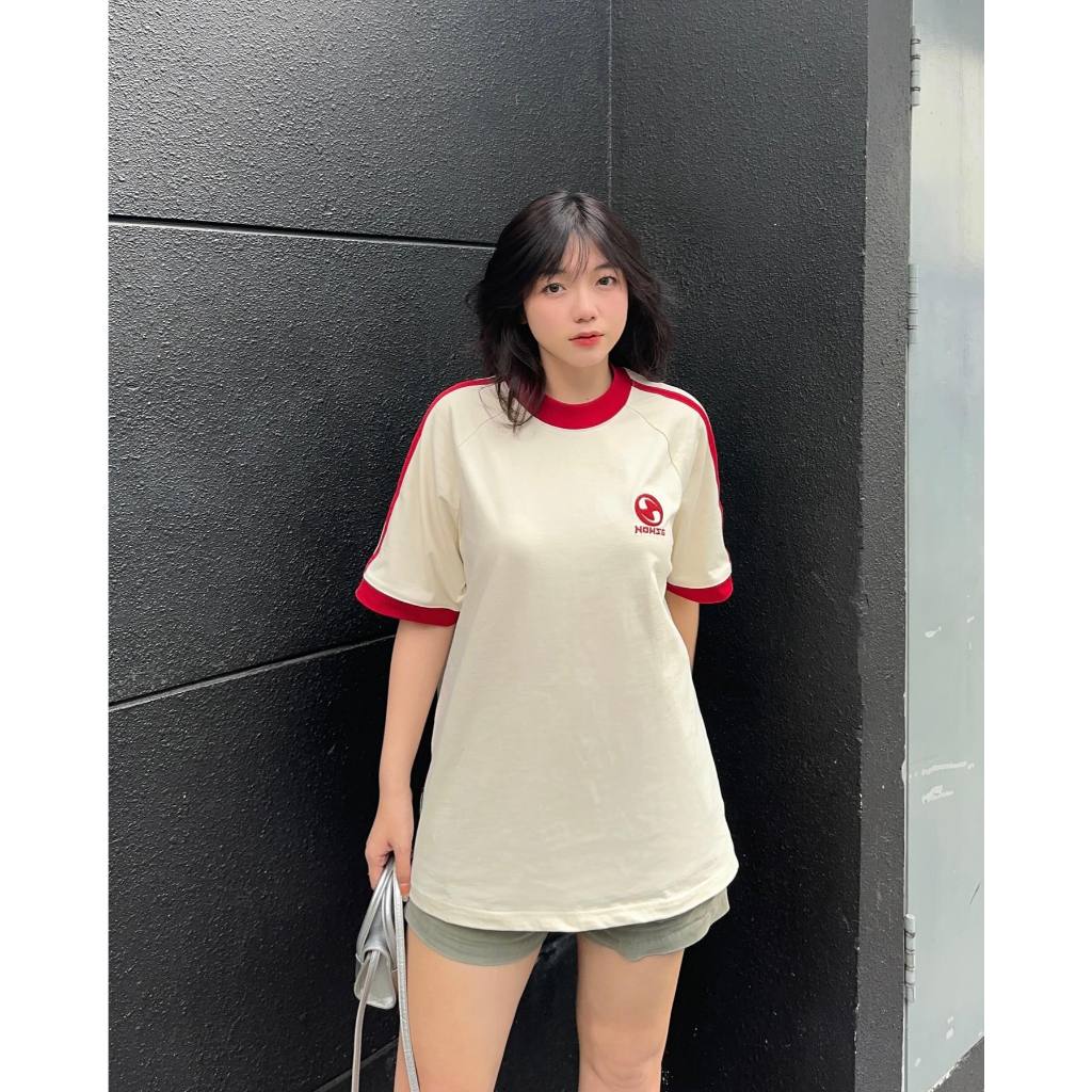 Now Saigon Line Boxy Raglan Tee