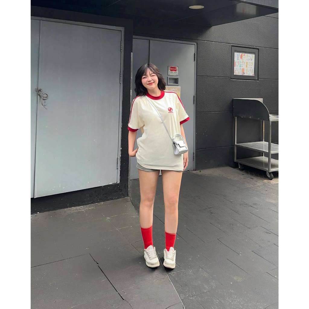 Now Saigon Line Boxy Raglan Tee