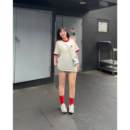 Now Saigon Line Boxy Raglan Tee