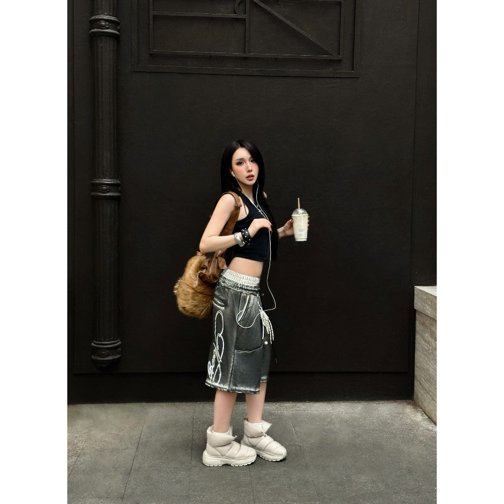 Now Saigon 2Waist Spray Sweatshorts