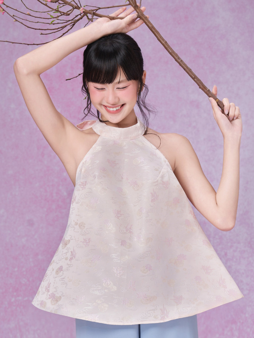 Mieufashionista Back Bow Halter Top Nha Yen