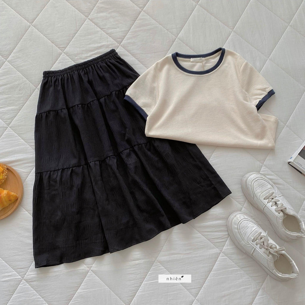 Nhien Vintage Tiered Skirt Bv27 (Pre-order)