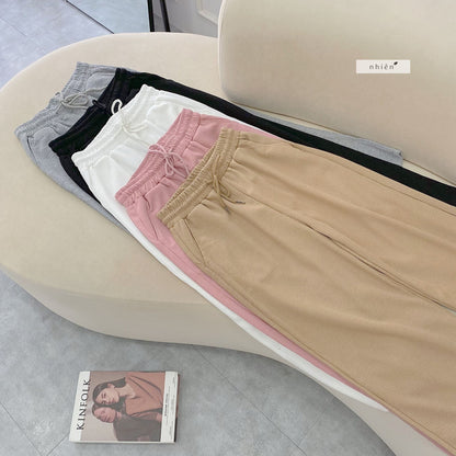 Nhien Vintage Elastic Waist Pants Bq74 (Pre-order)
