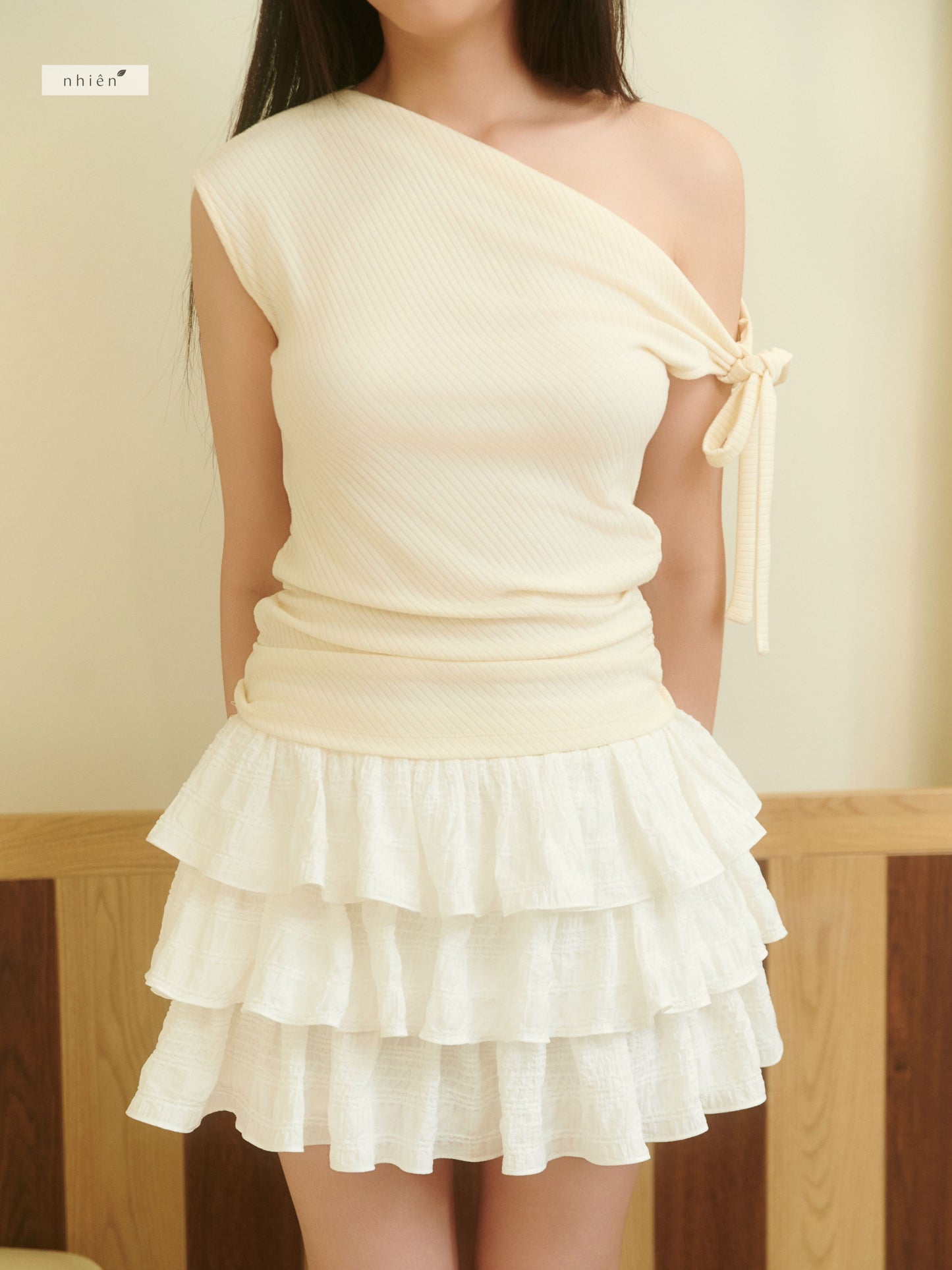 Nhien Vintage Cream Cake Skirt (Pre-order)