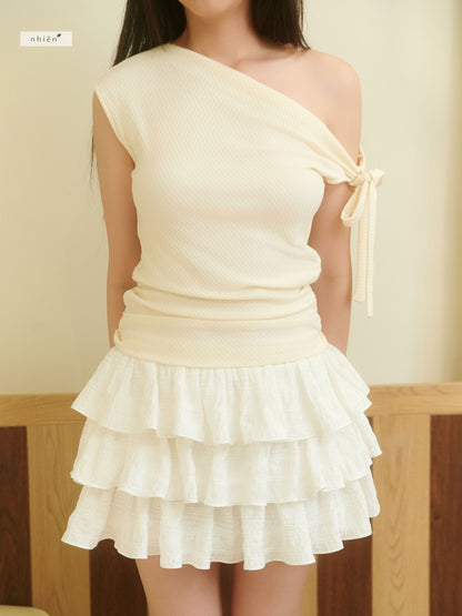 Nhien Vintage Cream Cake Skirt (Pre-order)