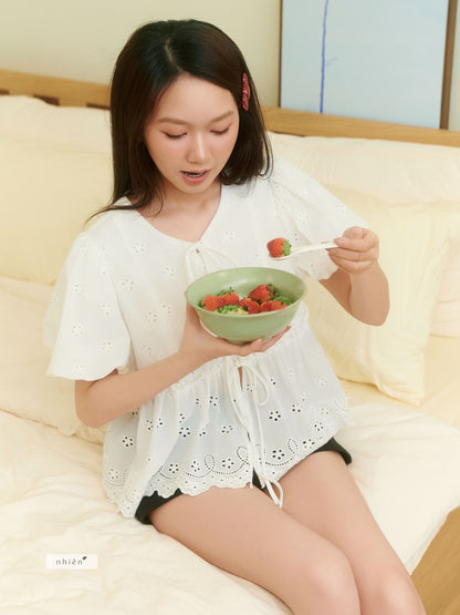 Nhien Vintage Fleur Top (Pre-order)