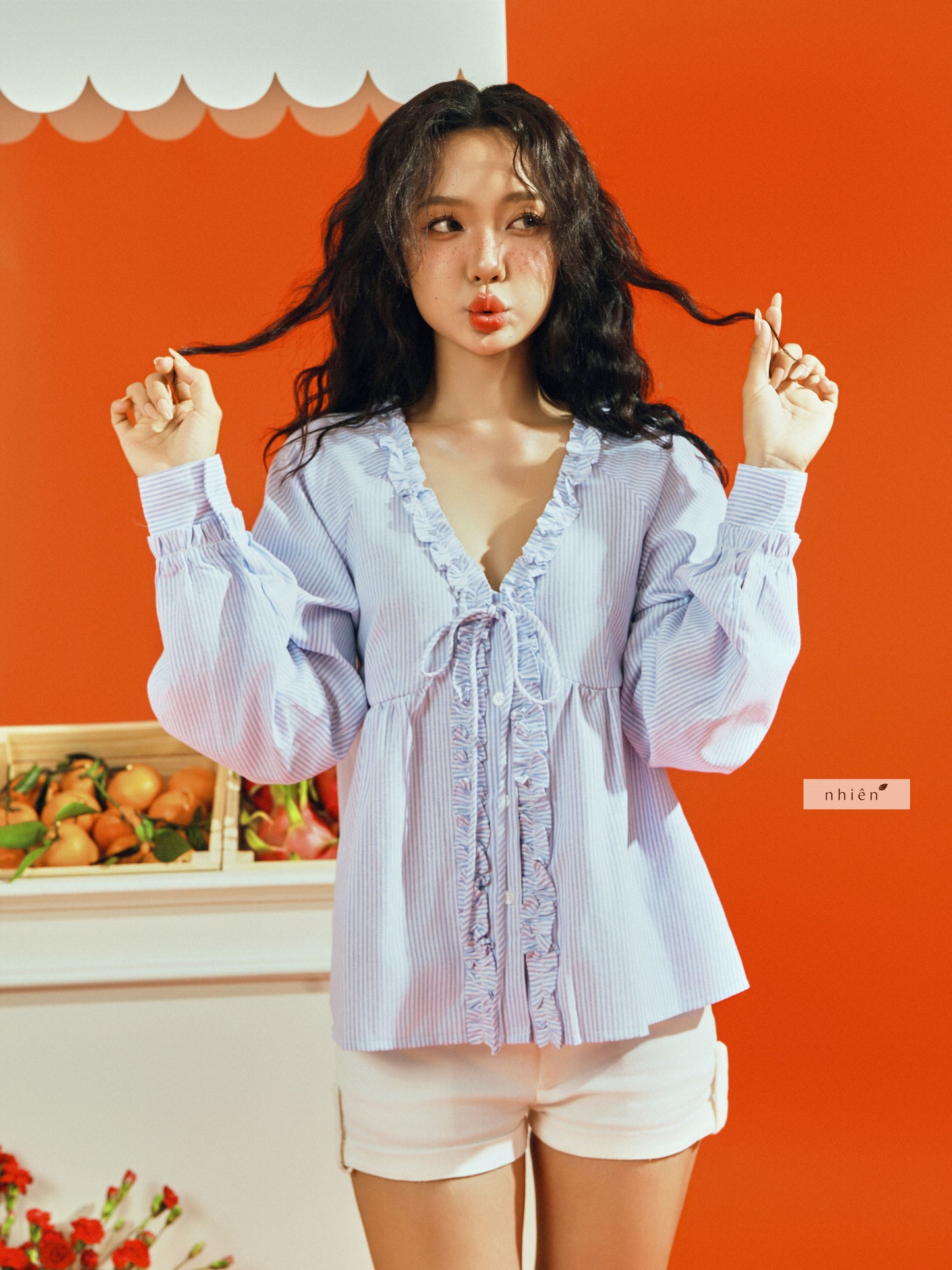 Nhien Vintage Nori Shorts (Pre-order)