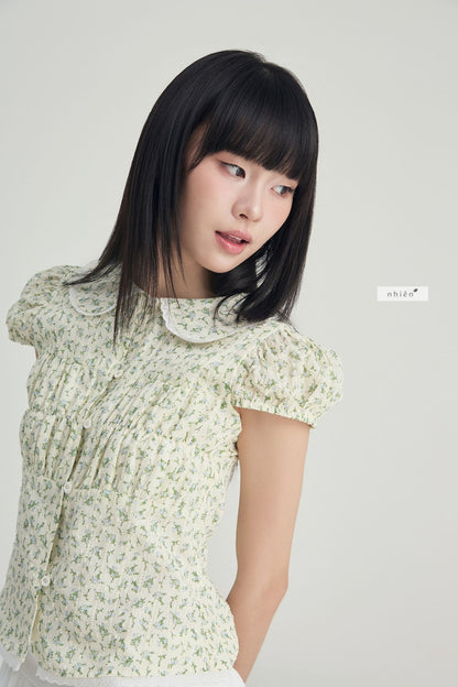 Nhien Vintage Daisy Top (Pre-order)