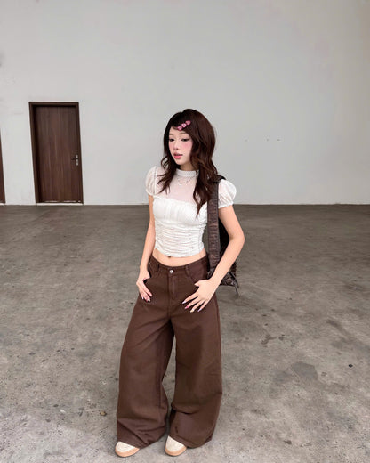 Calem Club Long Fold Series Jeans Ver.3 - Kaki
