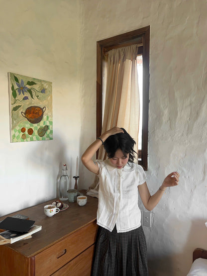 Nhien Vintage Ruby Top (Pre-order)