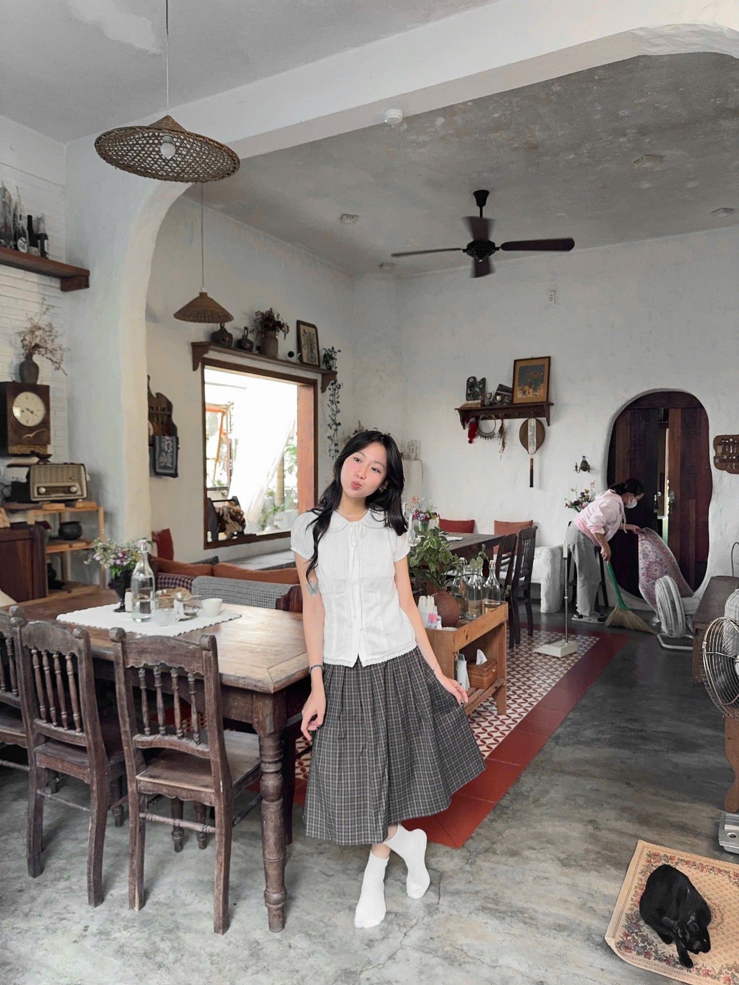 Nhien Vintage Ruby Top (Pre-order)