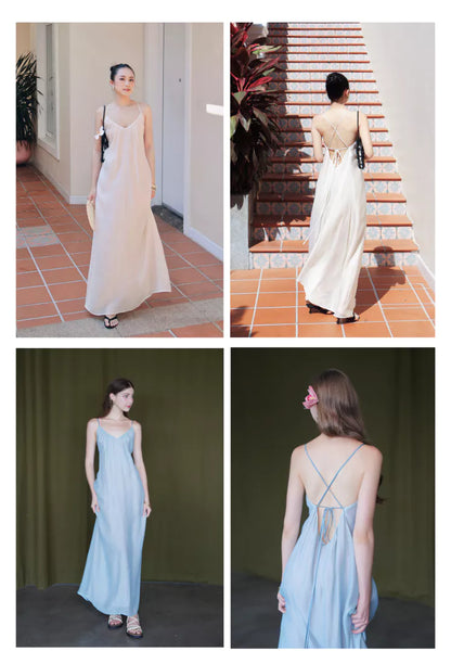 La Boutique V-Neck Textured Maxi Dress