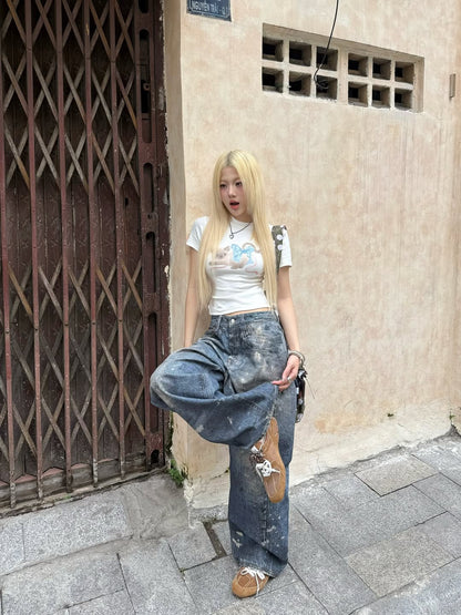 Lsoul Qiqi Top x Yeom Baggy Jeans